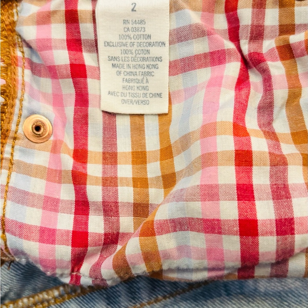 American Eagle Outfitters Vintage Women's Frayed Hem Jean Shorts EUC Size 2 - Picture 7 of 7